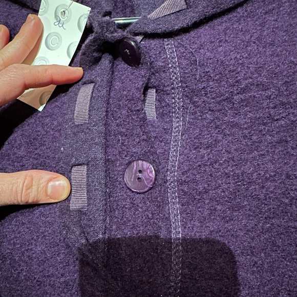 NWT Cache&Cache women’s wool blend jacket - made in Italy - purple 2 - Picture 7 of 7